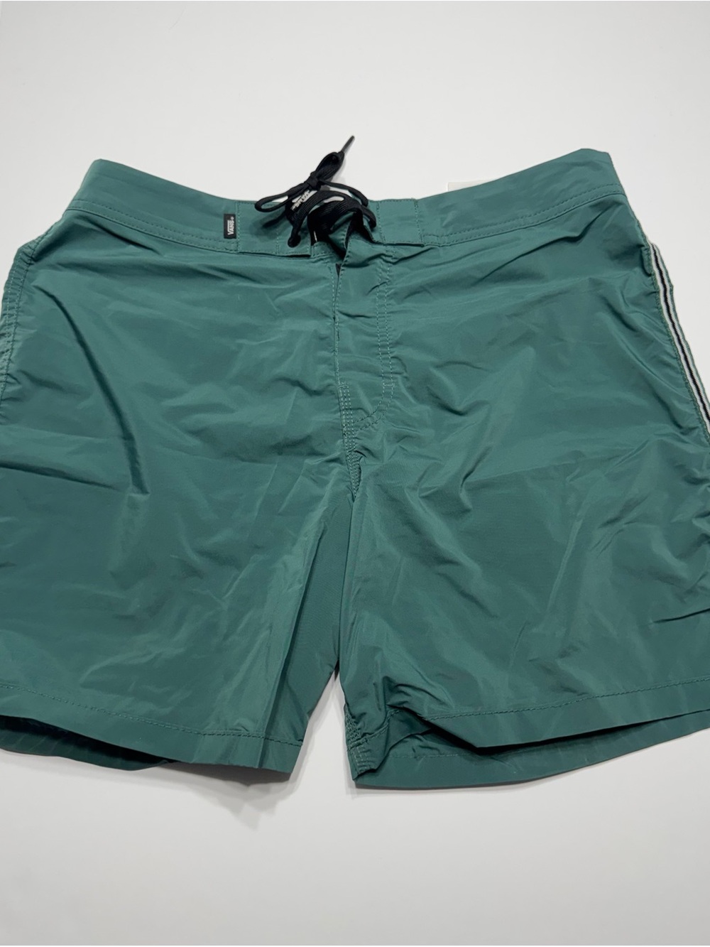 Vans Men's Board Shorts in Teal Green with Black Drawstring